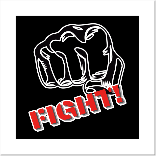 Fist fight Wall Art by Gileart